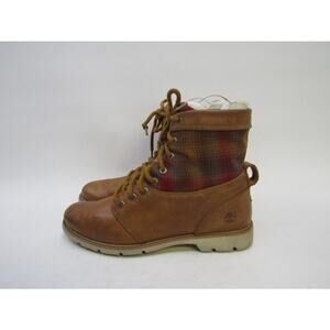 Timberland Womens Size 8 M Brown Leather Laces Ankle Fashion Boots Bootie